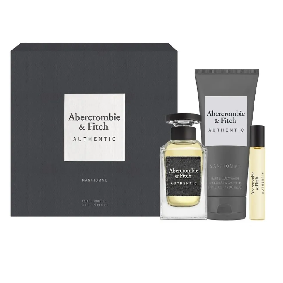 Abercrombie & Fitch Authentic Man set 100ml edt + 200ml Showergel + 15ml edt