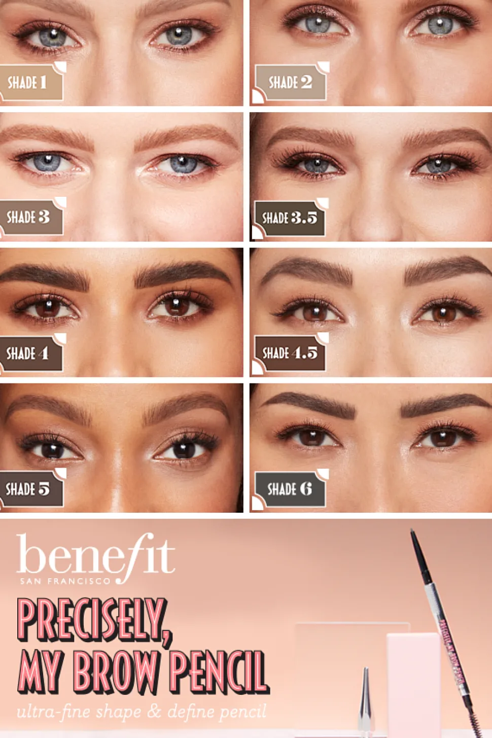 Benefit 2 Brow Bigshots Set 24-HR Brow Setter 7ml + Precisely My Brow Pencil nr 4 Warm Deep Brown