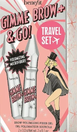Benefit Gimme Brow+ Duo Travel Set Brow-Volumizing Fiber Gel Nr 3- Neutral Light Brown 2 x 3.0 gr.