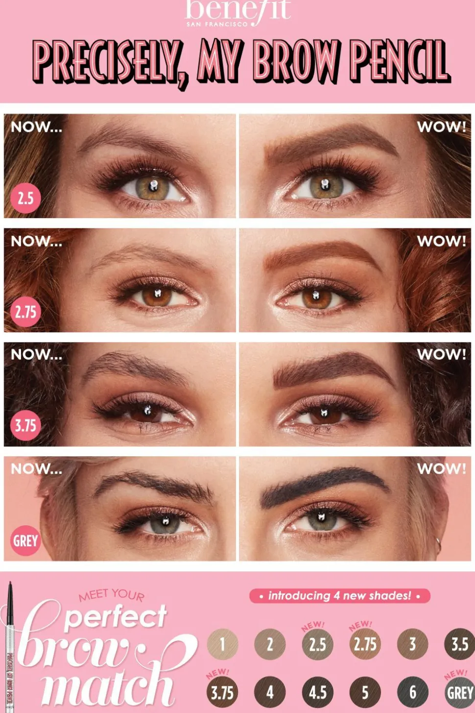 Benefit Precisely My Brow Pencil Wenkbrauw Potlood 0.08 gr nr 4 Warm Deep Brown