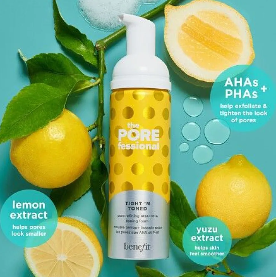 Benefit The POREfessional Tight 'n Toned Pore Refining AHA-PHA Toning Foam Toner 133ml