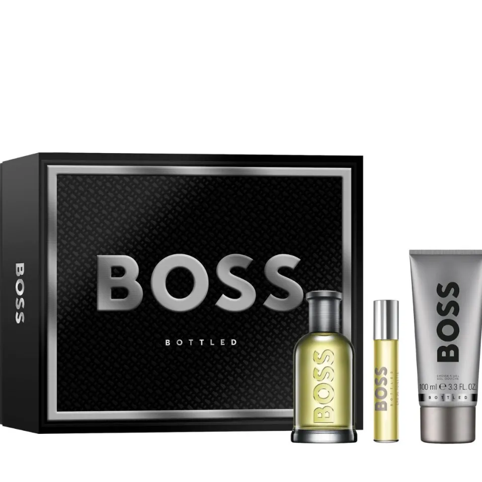 Boss Bottled Set 100ml eau de toilette spray + 10ml edt spray + 100ml showergel