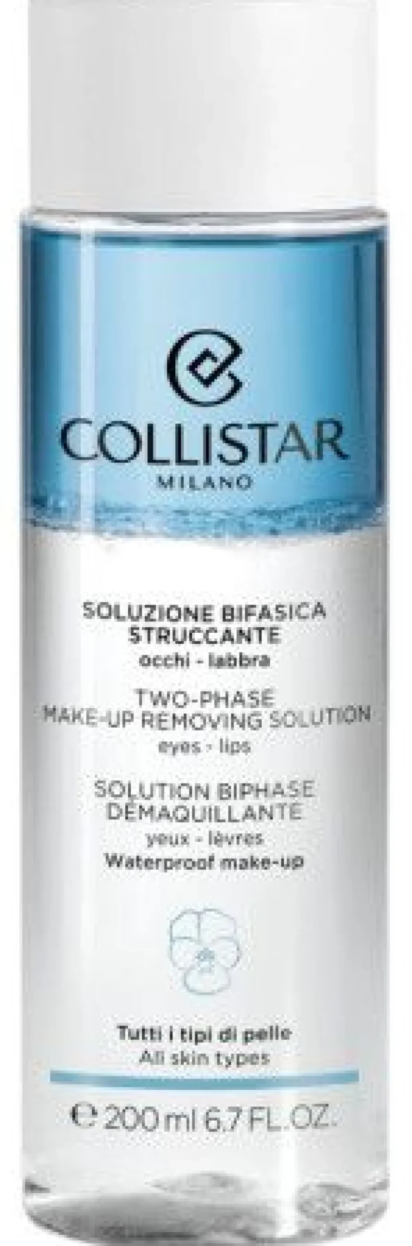 Collistar Two-Phase Make-Up Removing Solution Eyes Lips 200ml