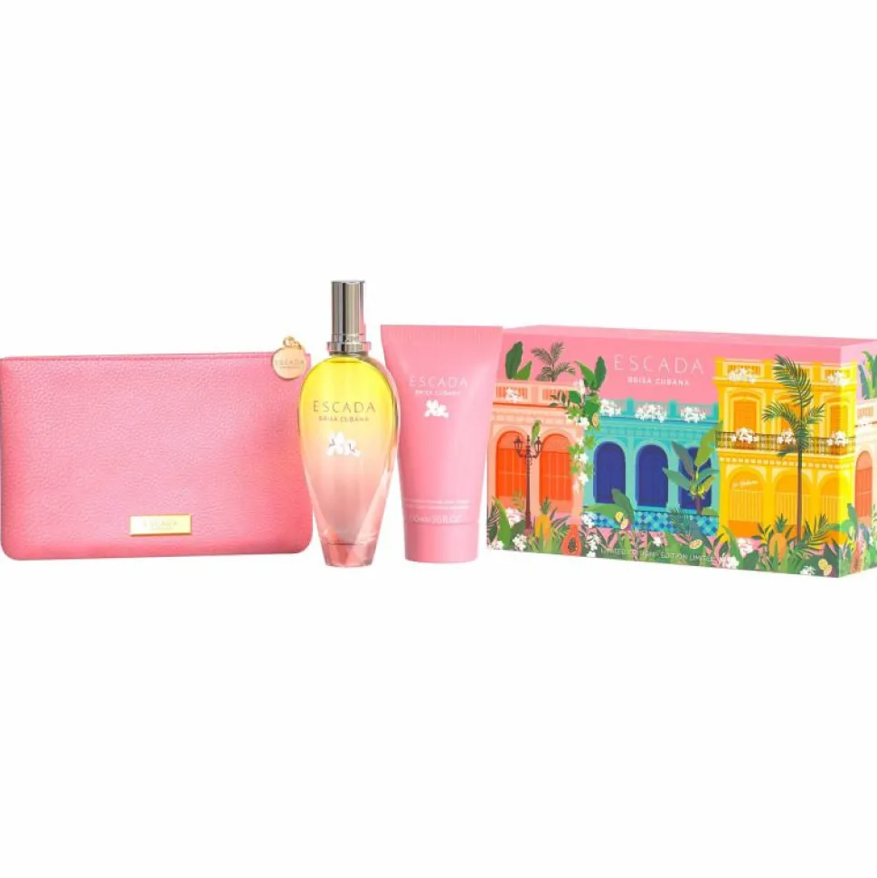 Escada Brisa Cubana Set 100ml eau de toilette spray + 150ml Bodycream + Pouch