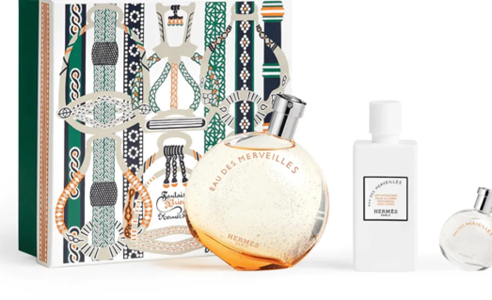 Hermès Eau des Merveilles Set 50ml edt + 40ml Bodylotion + 7,5ml edt Mini
