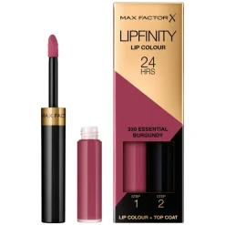Max Factor Lipfinity Lip Colour 330 Essential Burgundy Lipstick + Topcoat