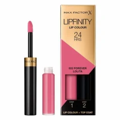 Max Factor Lipfinity Lip Colour 022 Forever Lolita Lipstick + Topcoat