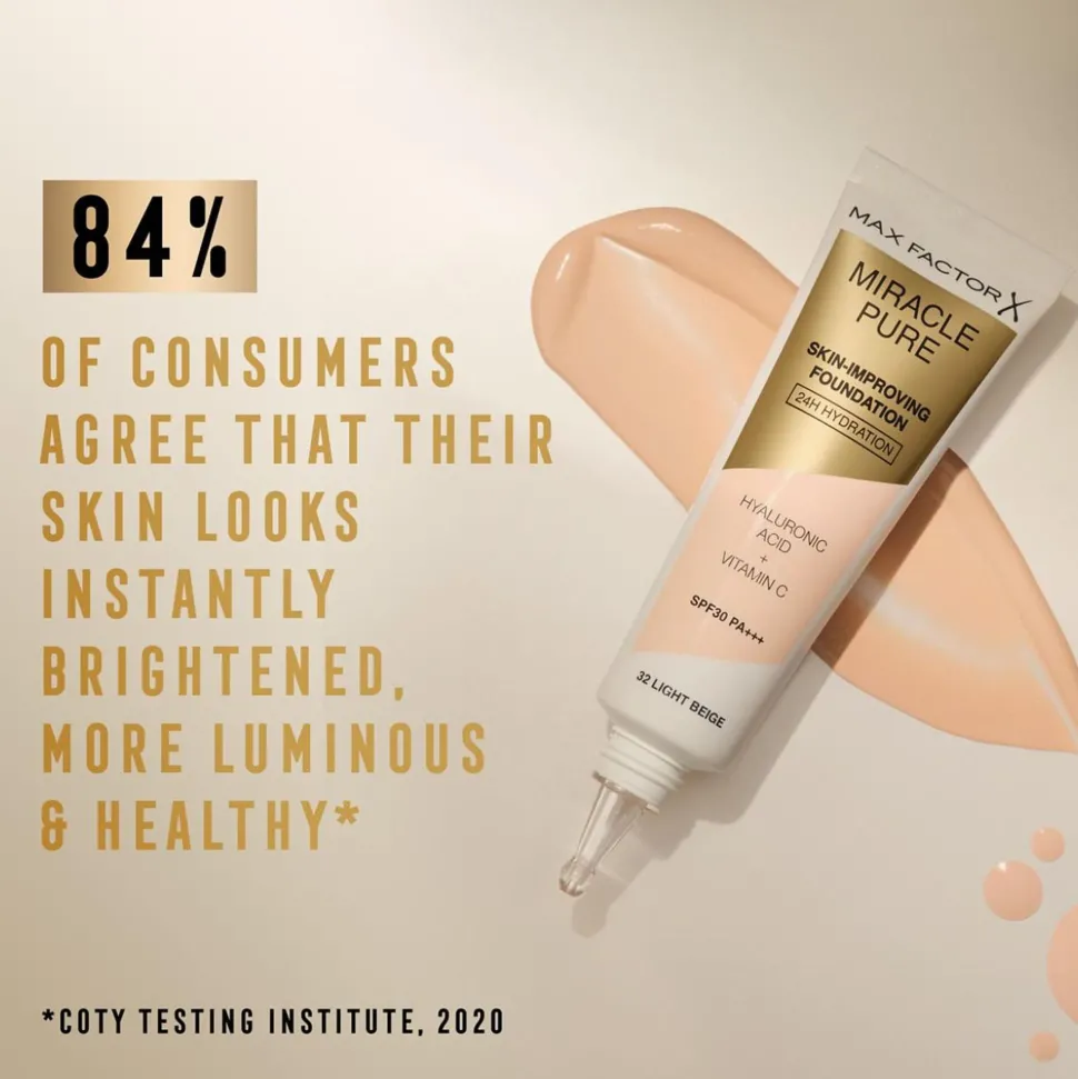 Max Factor Miracle Pure Skin-Improving Foundation - 33 Crystal Beige