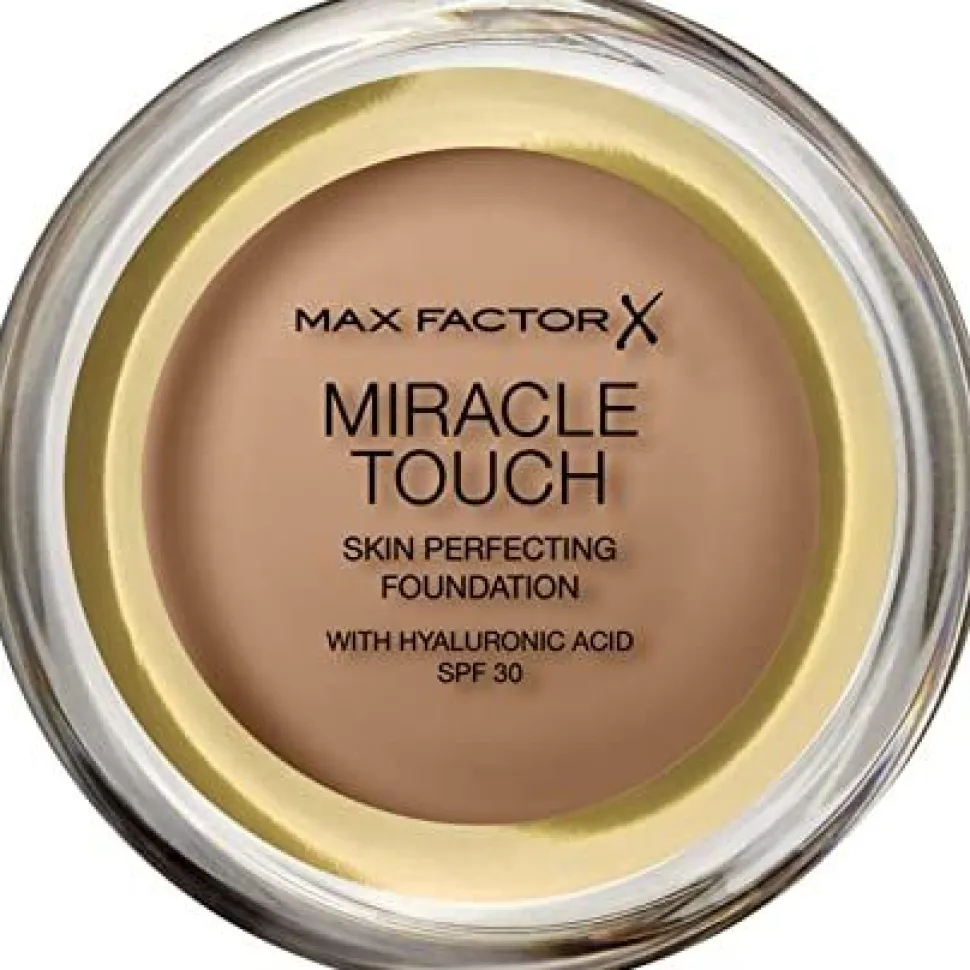 Max Factor Miracle Touch Skin Perfecting Foundation spf 30 083 Golden Tan met Hyaluronic Acid