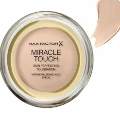 Max Factor Miracle Touch Skin Perfecting Foundation spf 30 40 Creamy Ivory met Hyaluronic Acid
