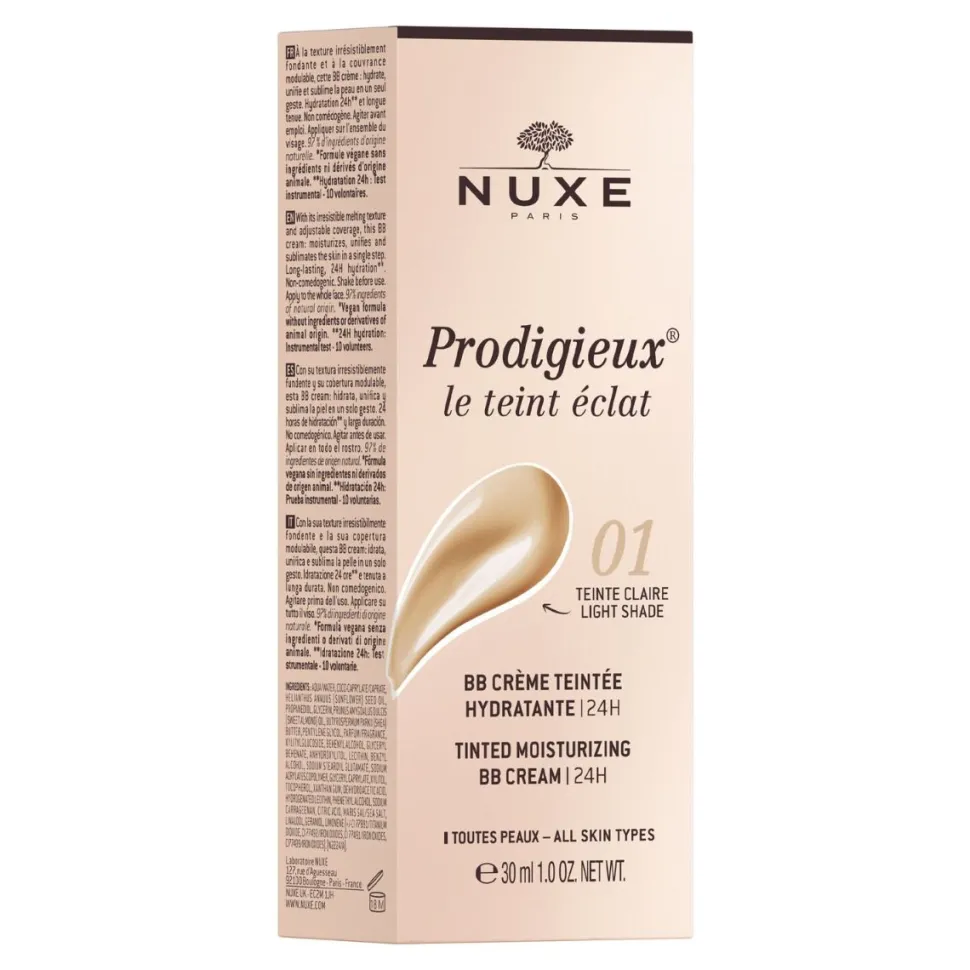 Nuxe Prodigieux Le Teint Eclat Tinted Moisturizing BB Cream 01 Light Shade