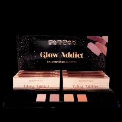 Parisax Glow Addict Highlighter Palette 3 Highlighters + 1 Blush
