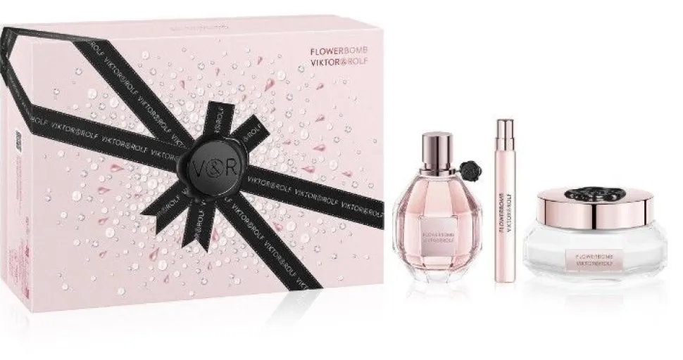 Viktor & Rolf Flowerbomb Set 100ml eau de parfum spray + 200ml Bodycream+ 10ml edp