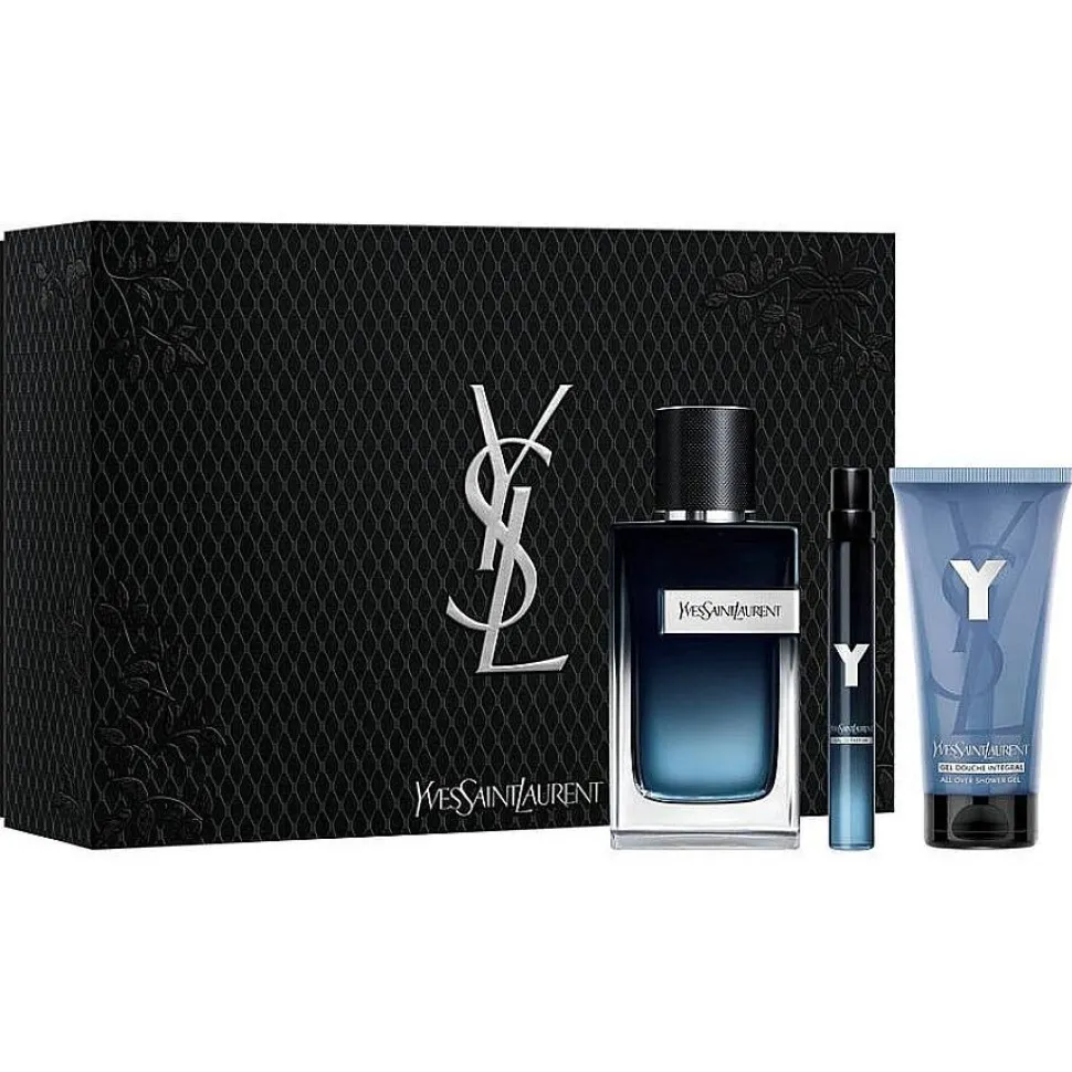Yves Saint Laurent Y for Men Eau de Parfum Gift Set 100ml + Travel Spray + Shower Gel