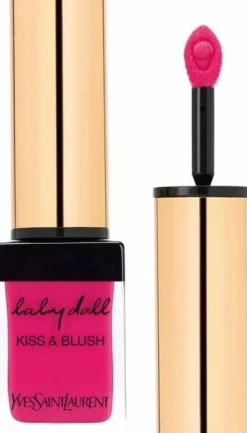 Yves Saint Laurent YSL Baby Doll Kiss & Blush Lips & Cheeks 1 Fuchsia Desinvolte 10ml Lipstick + Blush